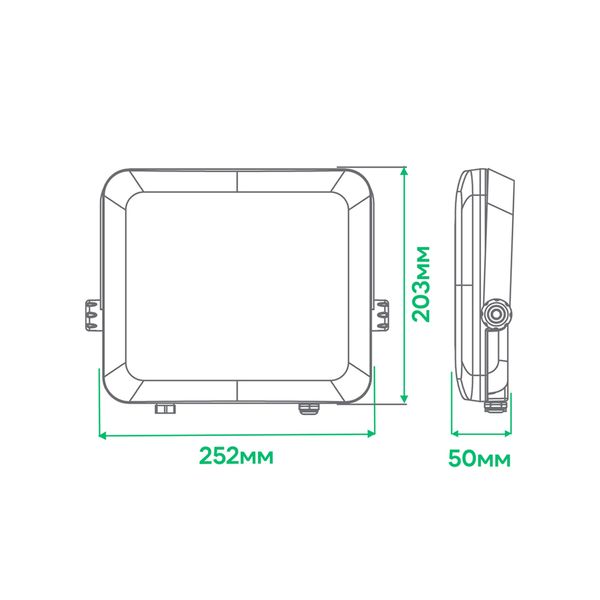 Прожектор світлодіодний LL-4100ARD 100W 10000Lm 6500K (252*203*50мм) чорний IP65 8081f фото