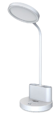 Лампа настольная LEBRON L-TL-L-40, 5W, 4100K, Li-ion 1200mAh, белая, USB 15-13-40 фото