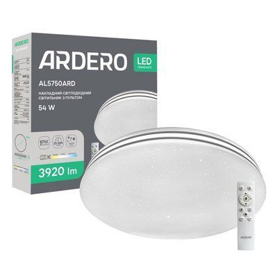 Светильники SMART ARDERO AL5750ARD 54W круг 3920Lm 2700-6500K 380*70mm SILVER 8601f фото