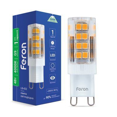 Лампа LED FERON LB-432 230V 4W 51leds G9 4000K 350m 5292f фото