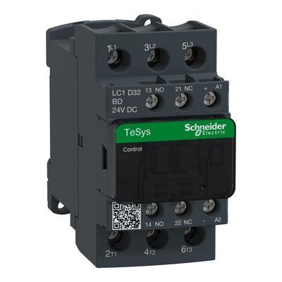 Schneider Electric Контактор 32А, доп. 1NC+1NO, DC24V, Schneider electric LC1D32BD фото