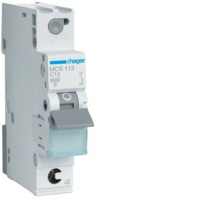 Автоматический выключатель Hager QuickConnect 1п, 13A, кат.C MCS113 фото