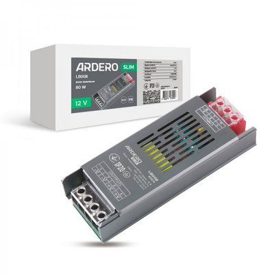 Блок живлення для світлод. стрічки LB008 80W 12V "SLIM" 135*50*24mm ARD 8460f фото