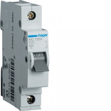 Автоматический выключатель MC125A (1p,C,25А) Hager - описание, характеристики, отзывы