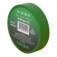Изолента, 19 мм х 20 м, ПВХ зеленый, HAUPA