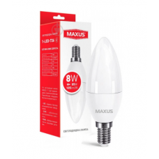 Лампа светодиодная MAXUS 1-LED-736 C37 8W 4100K 220V E14