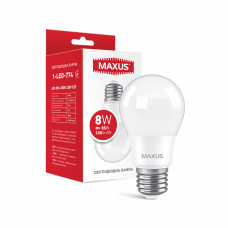 Лампа светодиодная MAXUS 1-LED-774 A55 8W 4100K 220V E27