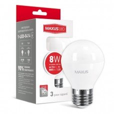 Лампа MAXUS  LED G45 F 8W 4100K 220V E27