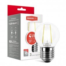  Лампа MAXUS  LED G45 FM 4W 4100K 220V E27