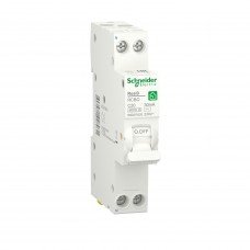 Дифференциальный автоматический выключатель RESI9 6kA 1M 1P+N 20A C 30mA АC, Schneider electric