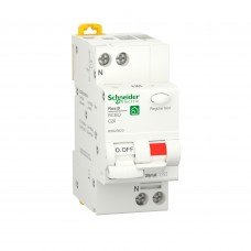 Диференціальний автоматичний вимикач RESI9 6kA 1P+N 20A C 30mA АC, Schneider electric