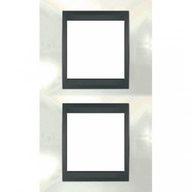 Рамка 2-постовая  вертикальная Schneider Electric Unica ТОР, белоснежный/графит - описание, характеристики, отзывы