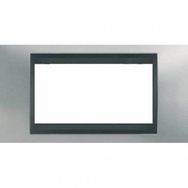 Рамка 4-модульная  Schneider Electric Unica ТОР, хром матовый/графит - описание, характеристики, отзывы
