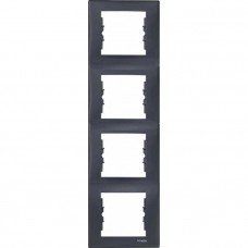 Рамка 4-постовая вертикальная Schneider Electric Sedna, графит