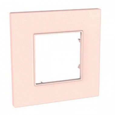 Рамка 1-постовая Schneider Electric Unica Quadro, розово-жемчужный - описание, характеристики, отзывы