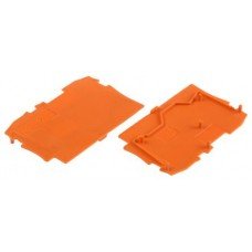 Пластина концевая пластина для клемм на 2 пров. 2,5мм2, оранжевая (WAGO)