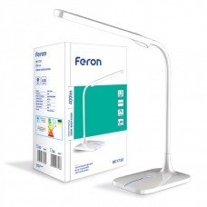 Настольный светильник FERON DE1732 белый 6W 3000K-4000К-6000К 400LM, (39*13*38cm) IP20