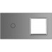 Лицевая панель для сенсорного выключателя Livolo 1 канал и розетки, цвет серый, стекло (VL-C7-C1/SR-15) - описание, характеристики, отзывы
