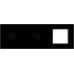 Лицевая панель для двух сенсорных выключателей и розеток Livolo, цвет черный, стекло (VL-C7-C1/C1/SR-12) - описание, характеристики, отзывы